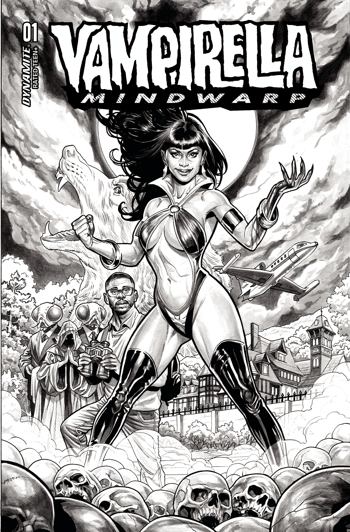 Vampirella Mindwarp #1 Cover H 1 for 20 Incentive Dewey Black & White (Of 5)