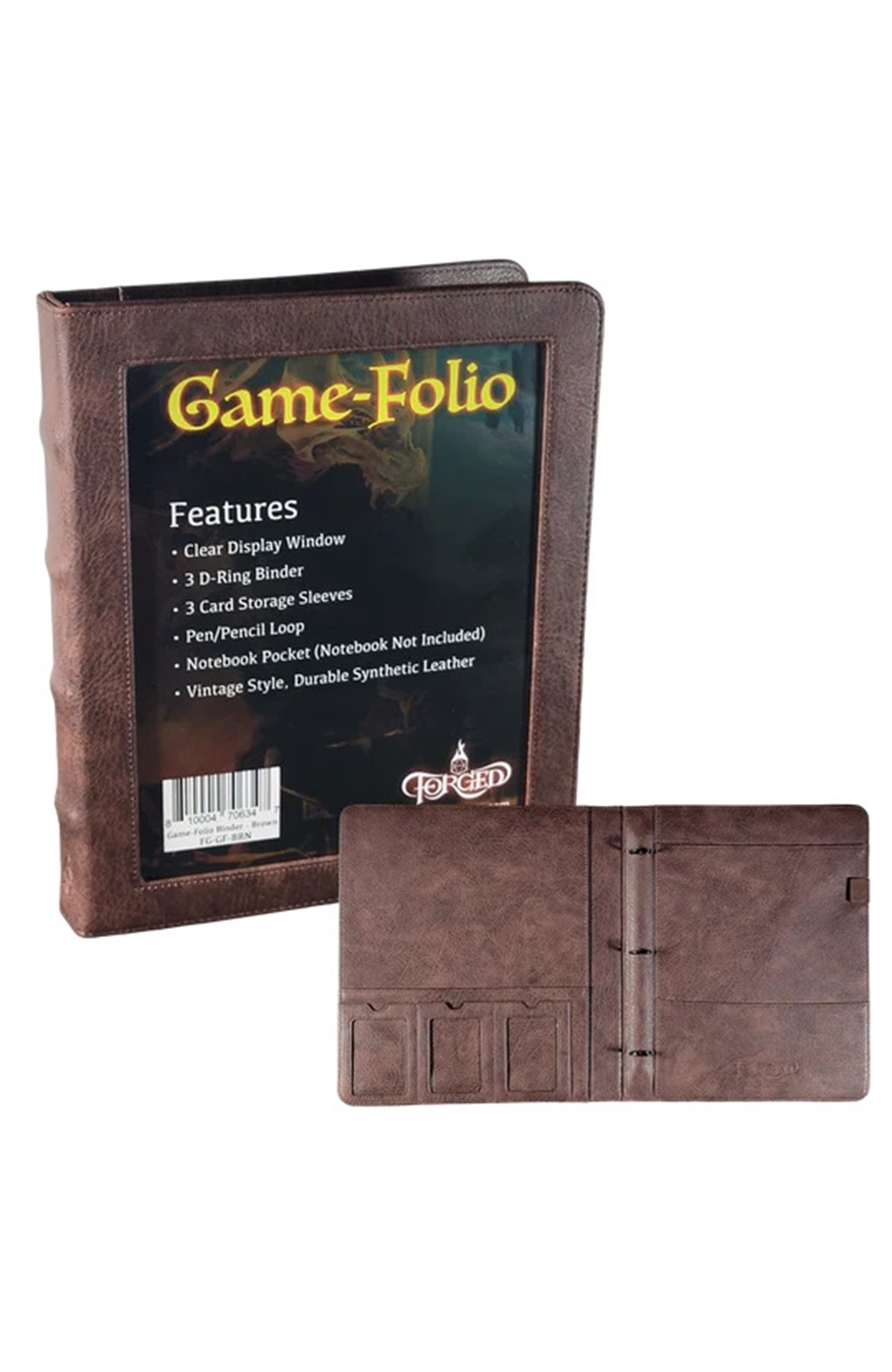 Game-Folio Rpg Binder And Character Journal Brown