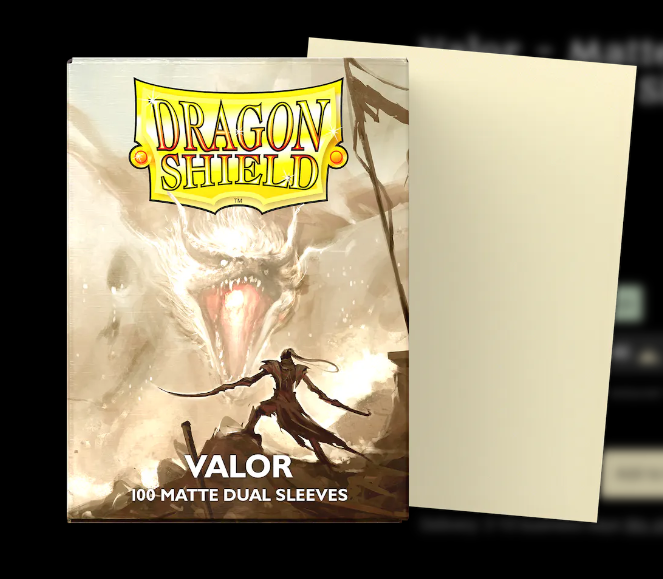 Dragon Shield Standard Sleeves Matte Dual - Valor (100) (Ivory)