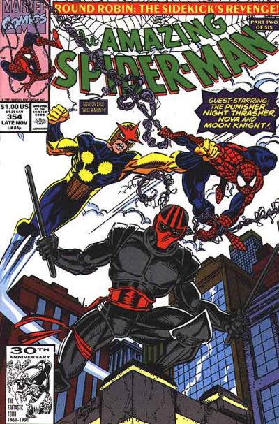 The Amazing Spider-Man #354 [Direct]-Fine (5.5 – 7) [Signed By Mark Bagley No Coa]