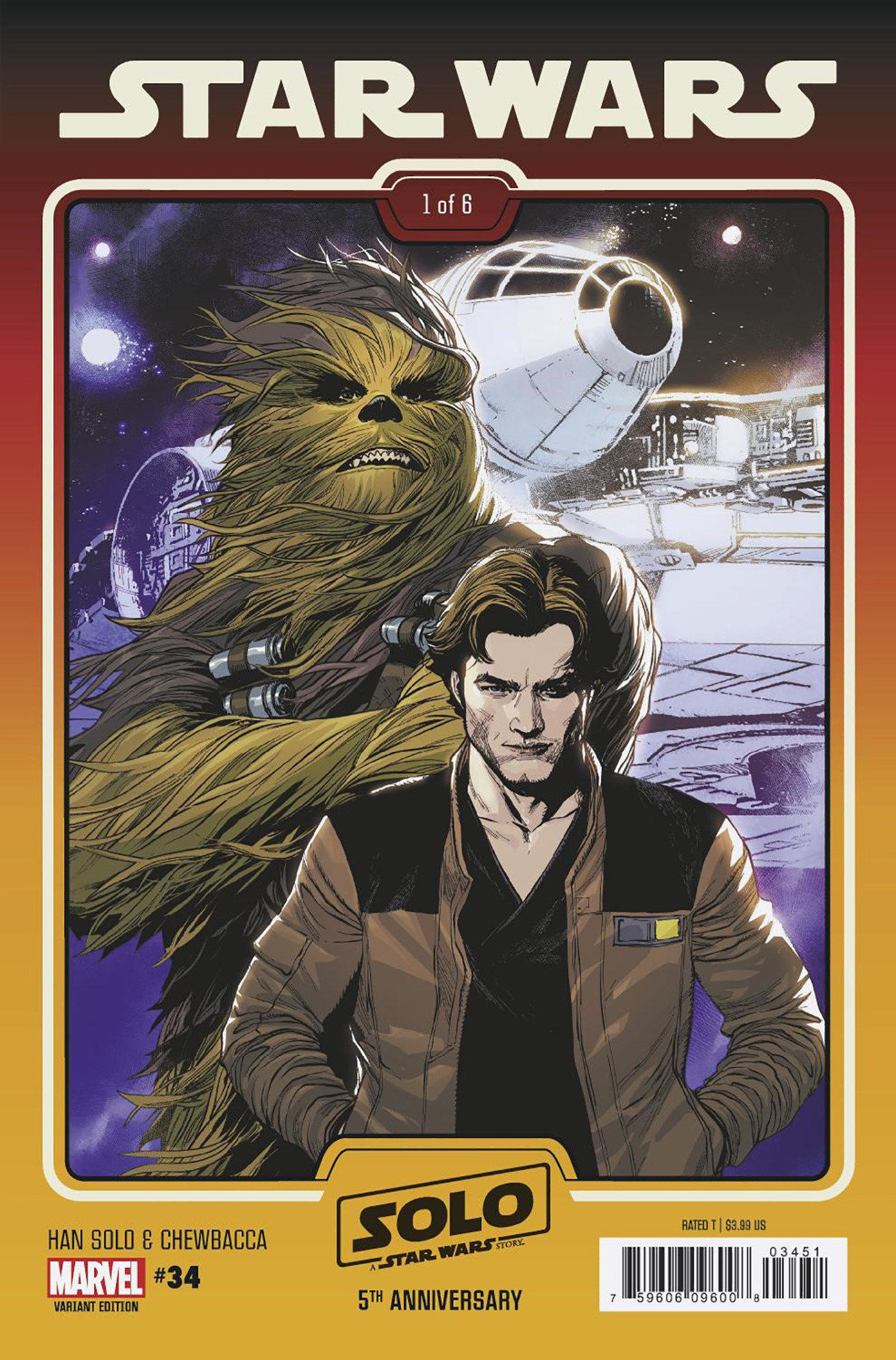 Star Wars #34 Leinil Yu Han Solo & Chewbacca Solo 5th Anniversary Movie Variant (2020)