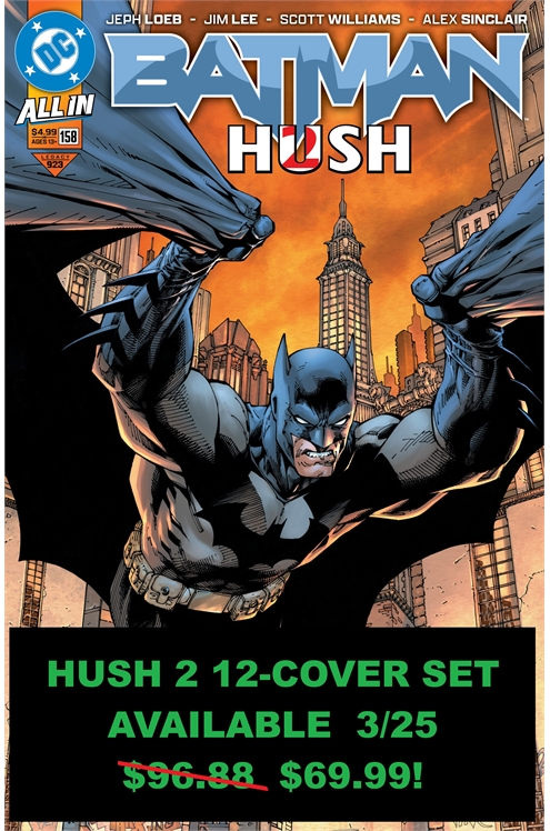 [Pre-Order] Batman #158 Hush 2 H2sh 12 Cover Set + #159 Ashcan