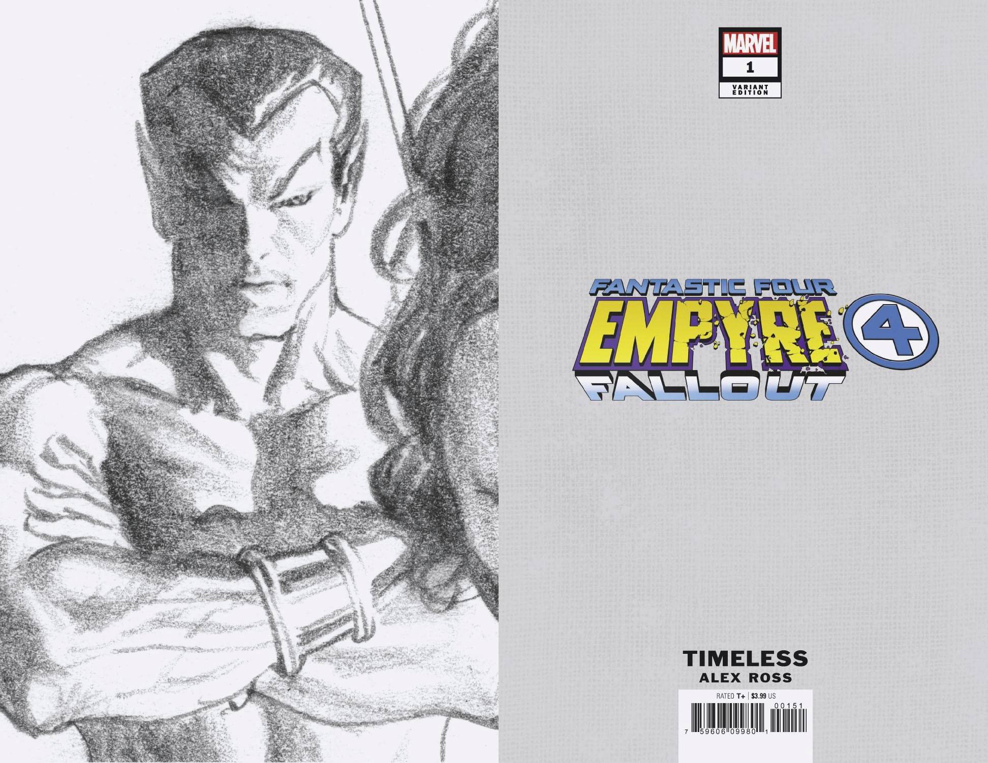 Empyre Fallout Fantastic Four #1 Timeless Virgin Sketch Variant