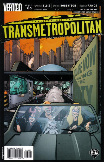 Transmetropolitan #60-Fine (5.5 – 7) Darick Robertson Cover