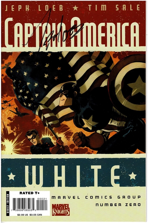 Captain America: White #0 - Signed By Jeph Loeb