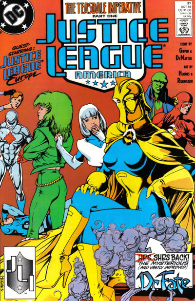 Justice League America #31 (1989) [Direct]-Fine (5.5 – 7)