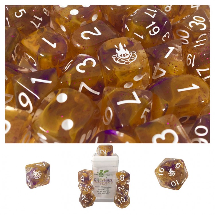 Warlock's Pact Set of 7 Dice - Arch'd D4