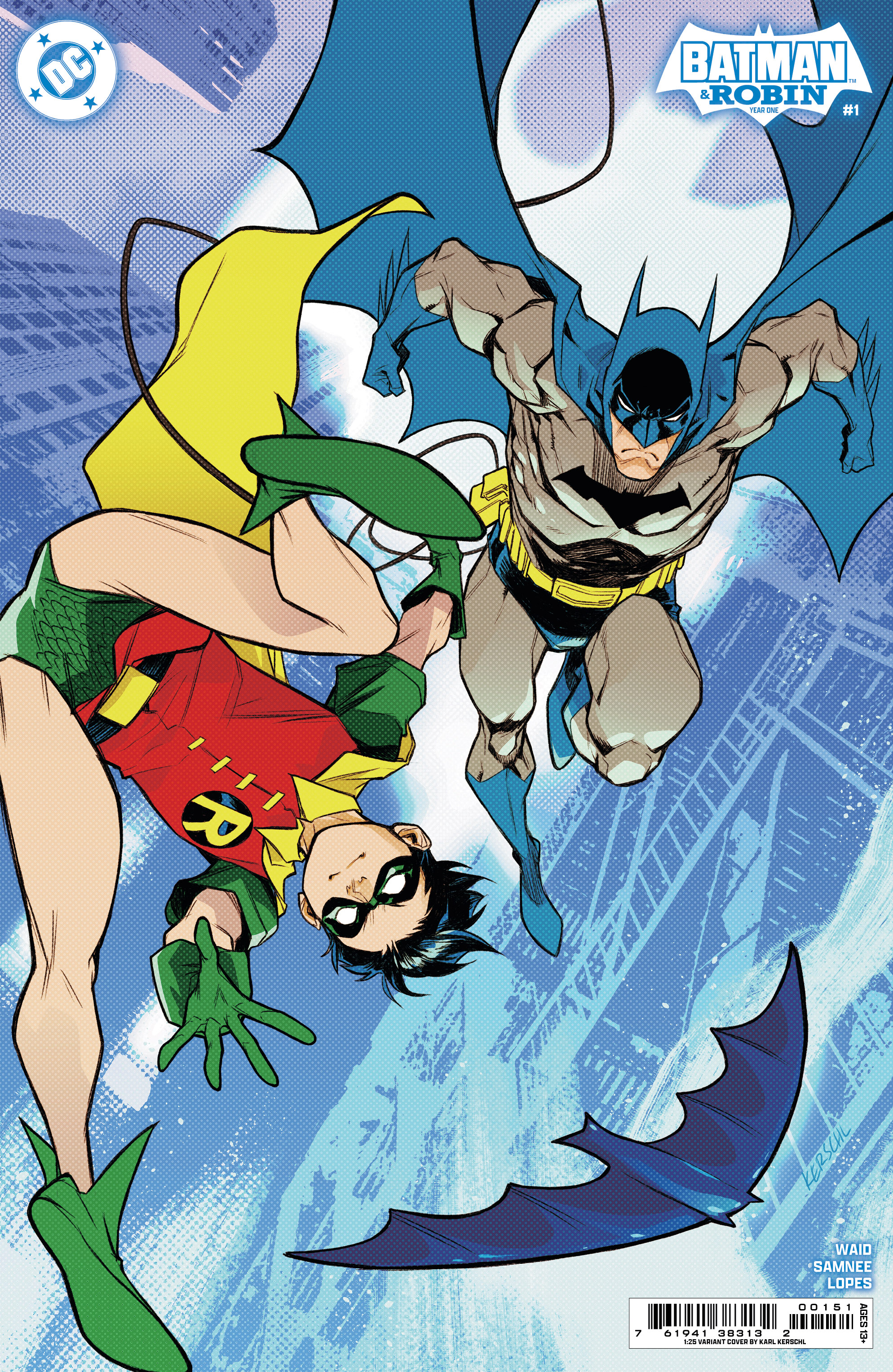 Batman and Robin Year One #1 (Of 12) Cover D 1 for 25 Incentive Karl Kerschl Card Stock Variant