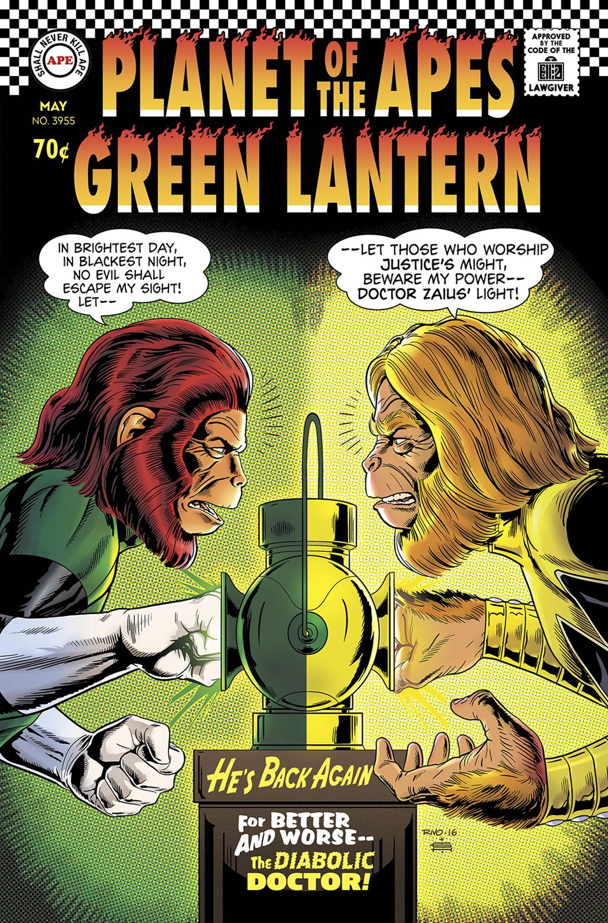 Planet of Apes Green Lantern #2 1 for 10 Incentive Paul Rivoche