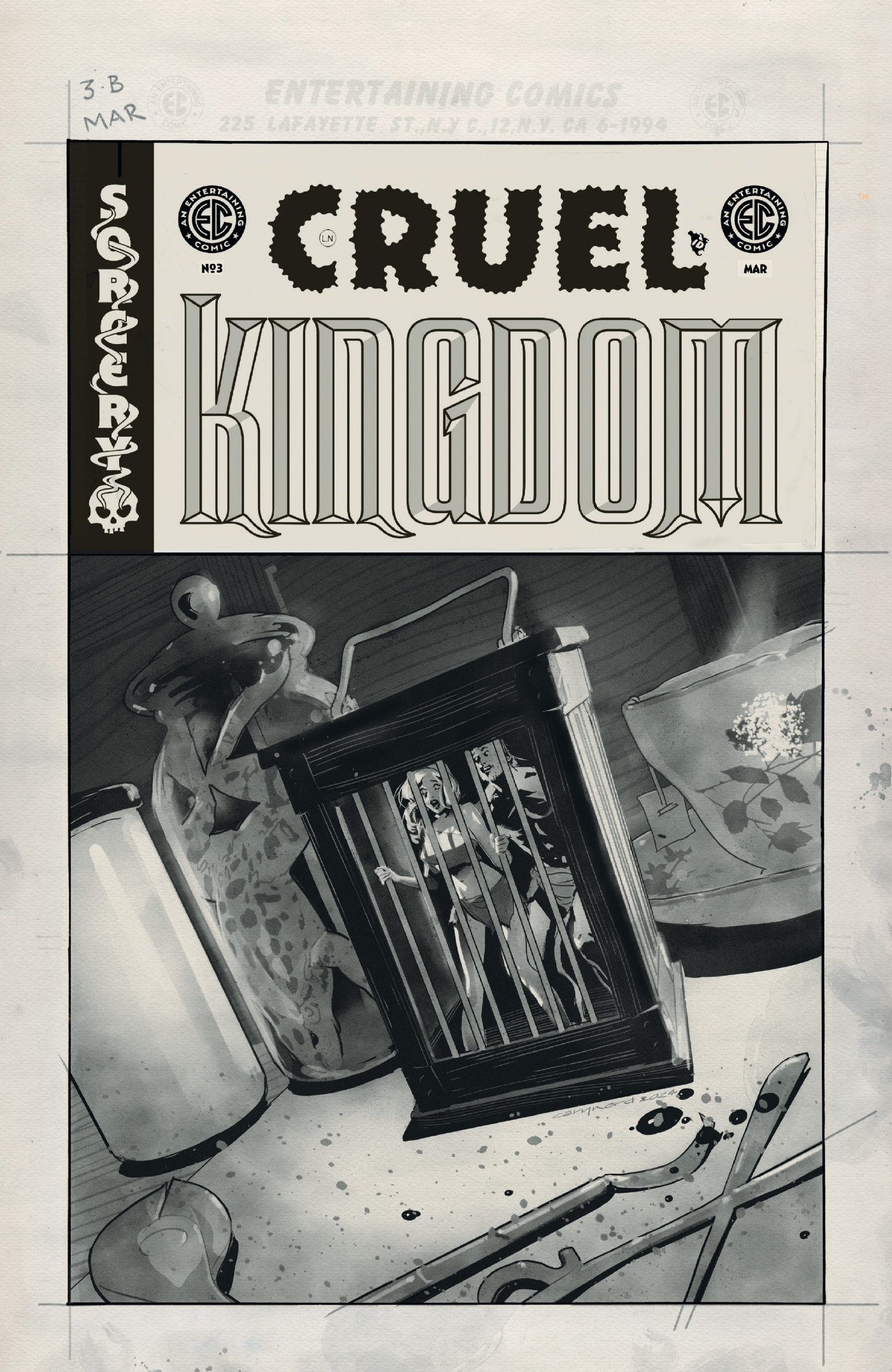 EC Cruel Kingdom #3 Cover D 1 for 20 Incentive Cary Nord Black & White Artist Edition Variant (Of 4)