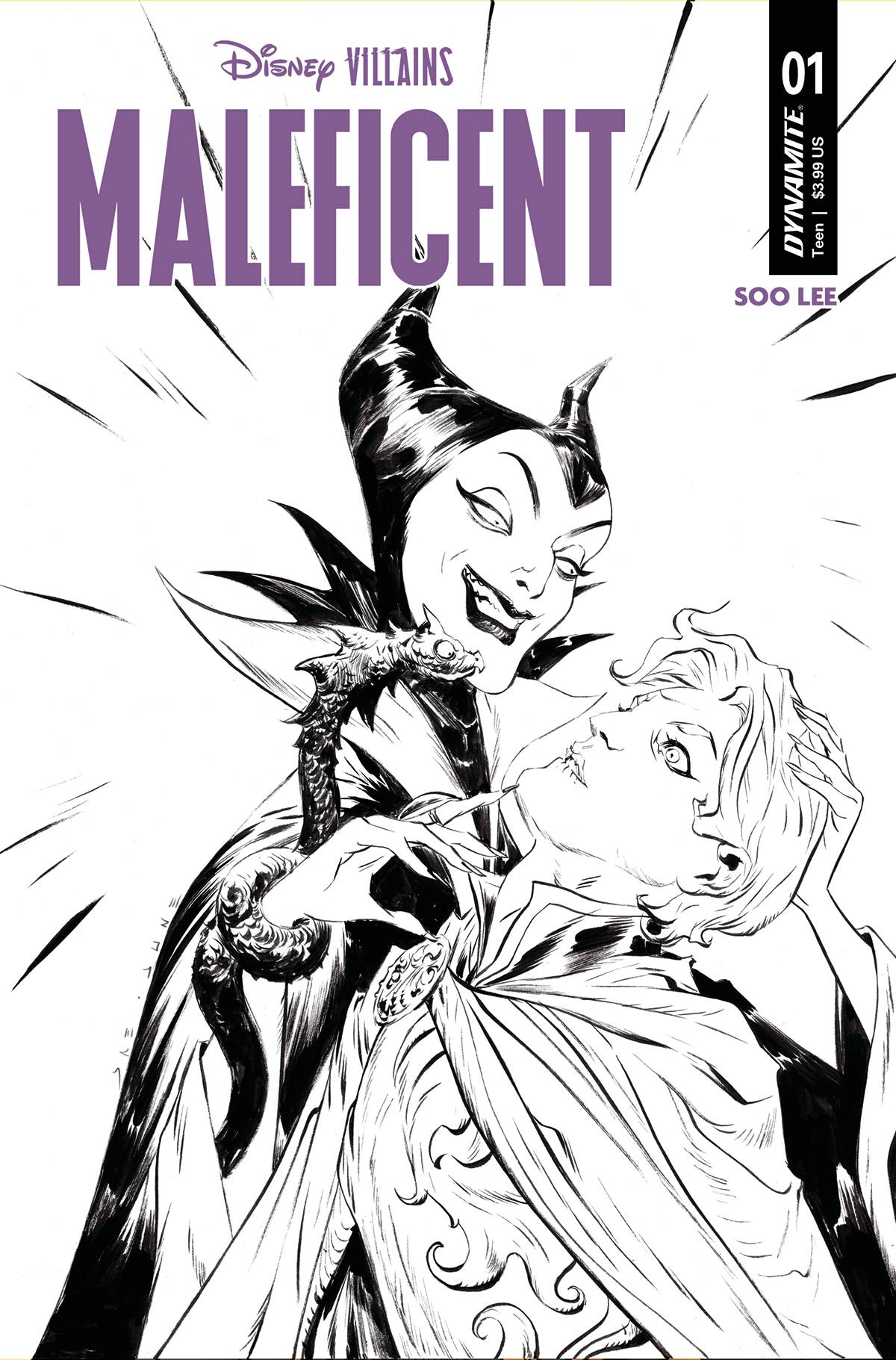 Disney Villains Maleficent #2 Cover G 1 for 10 Incentive Jae Lee Line Art