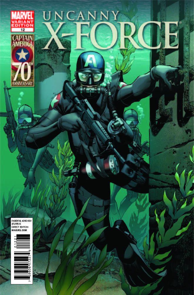 Uncanny X-Force #12 (I Am Captain America Variant) (2010)