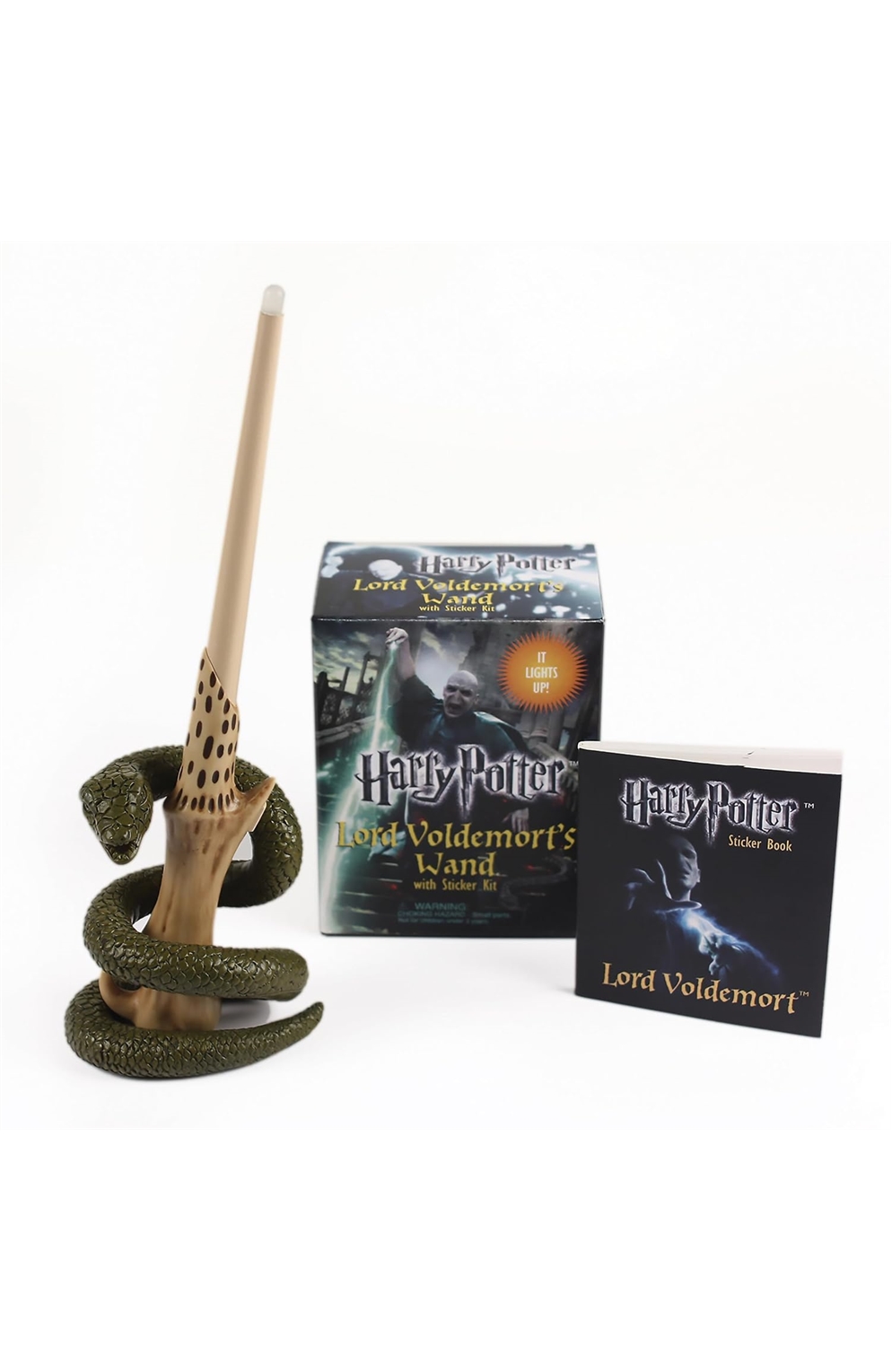 Harry Potter Voldemort's Wand With Sticker Kit: Lights Up! (Rp Minis)