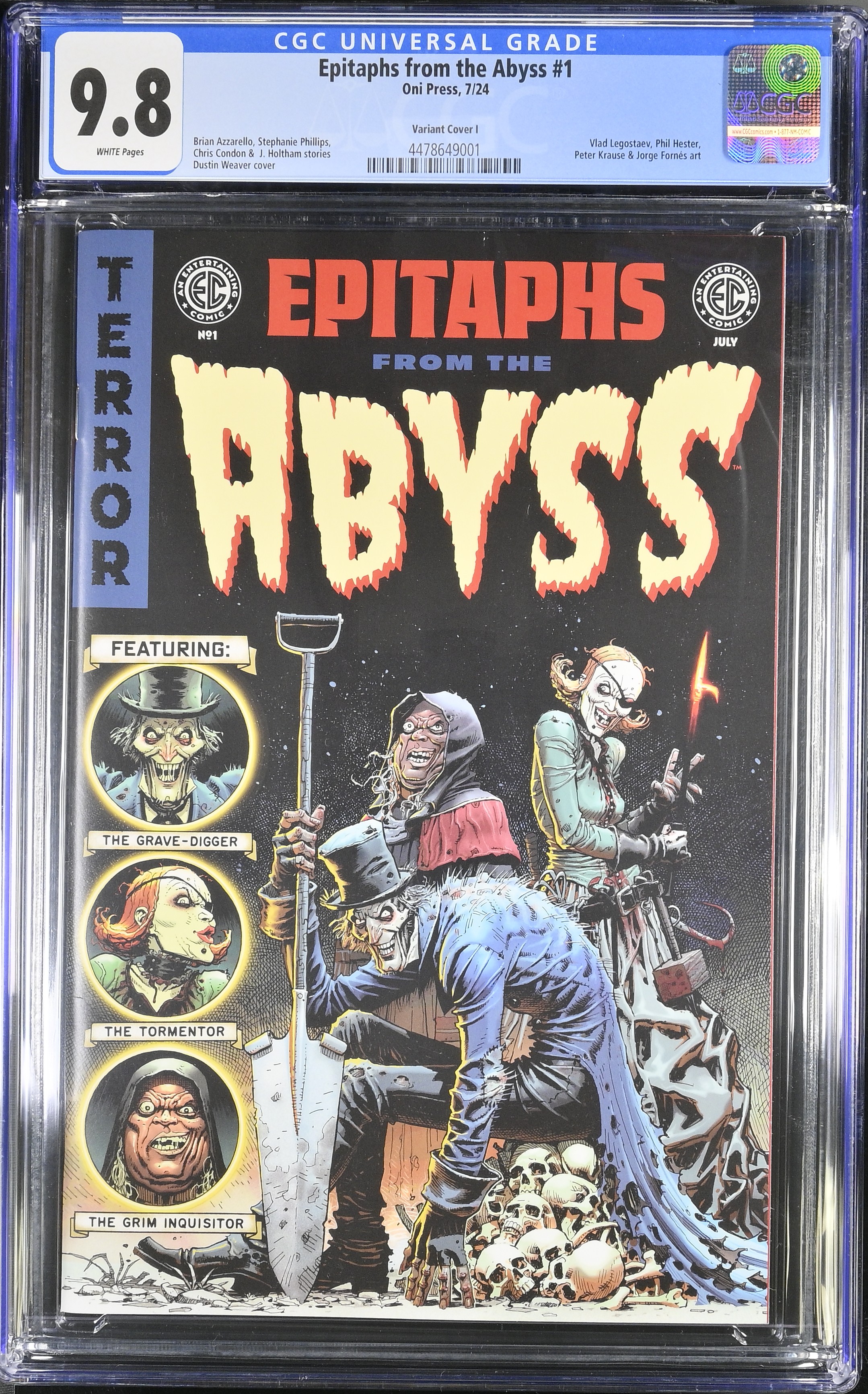 EC Epitaphs From The Abyss #1 1:100 Incentive Variant Cgc 9.8