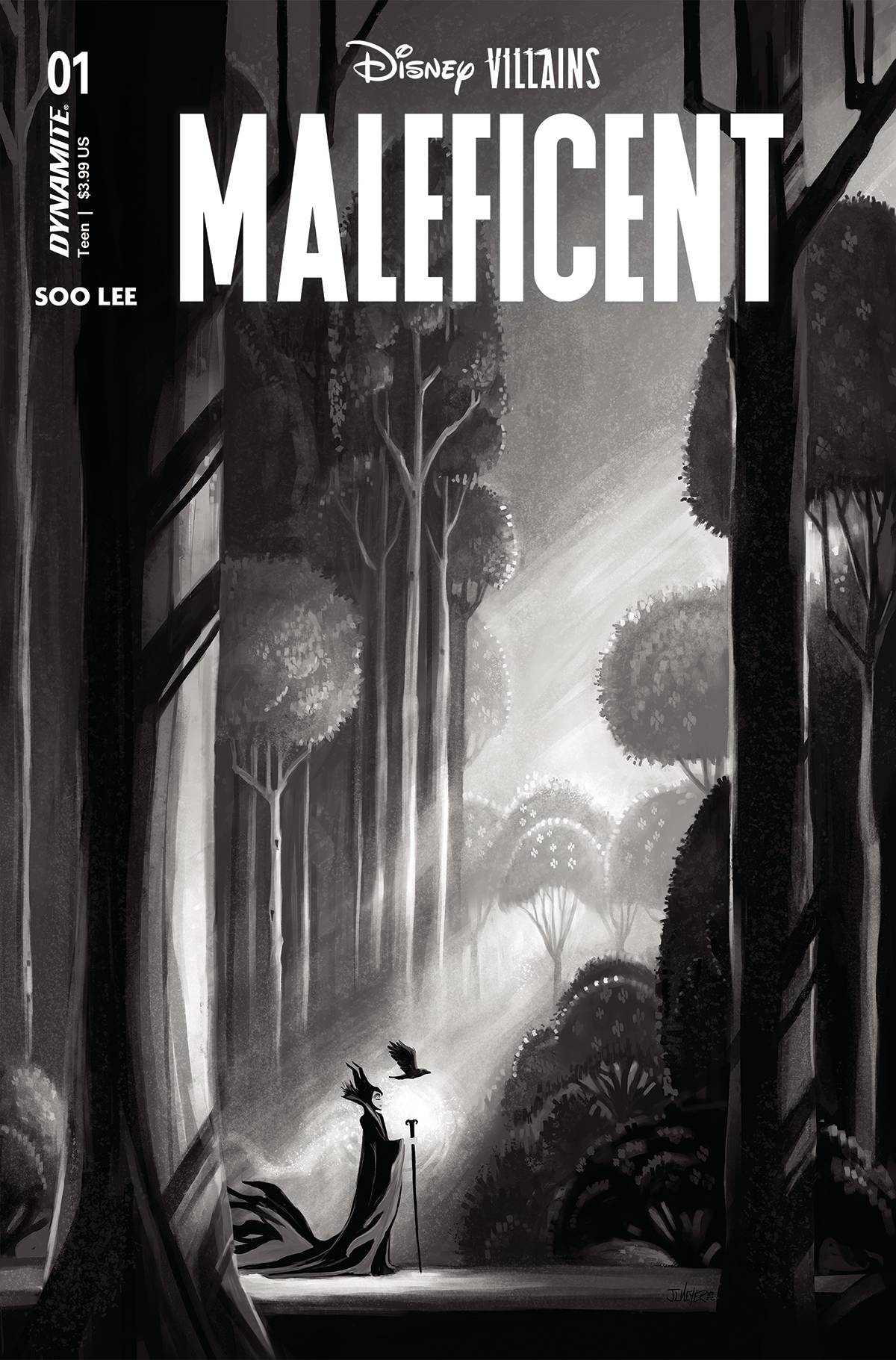 Disney Villains Maleficent #1 Cover Zb 10 Copy Last Call Incentive Meyer Black & White