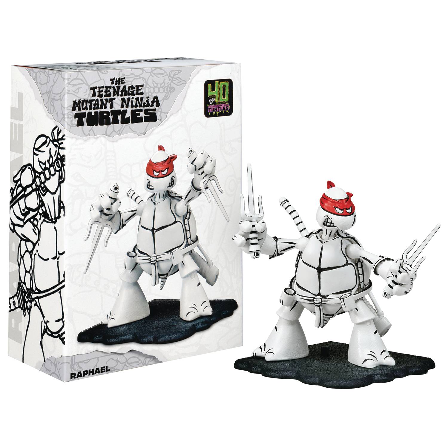 Teenage Mutant Ninja Turtles Black & White Original Sketch Raphael Px Action Figure