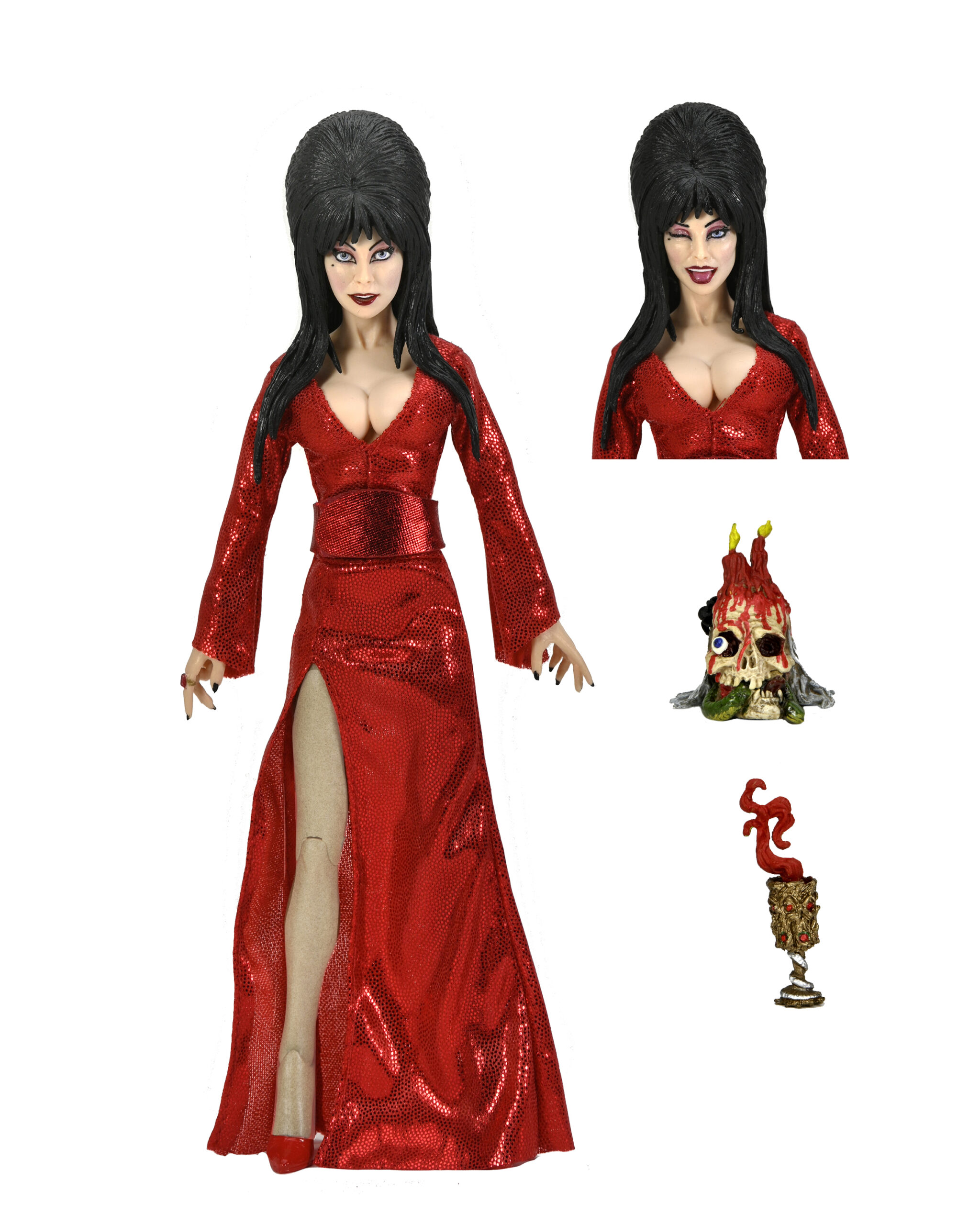 Elvira – 8” Clothed Action Figure – “Red, Fright, and Boo”