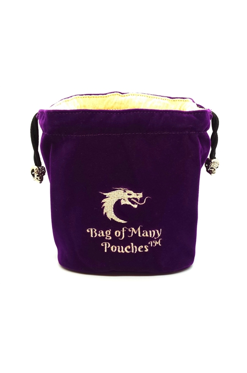 Old School Bag of Many Pouches Rpg Dnd Dice Bag: Purple