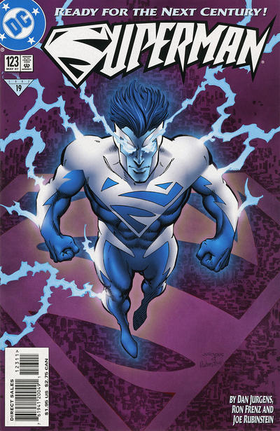 Superman #123 [Standard Edition]-Very Fine (7.5 – 9) [1St App. of Superman's "Electric Blue" Suit]