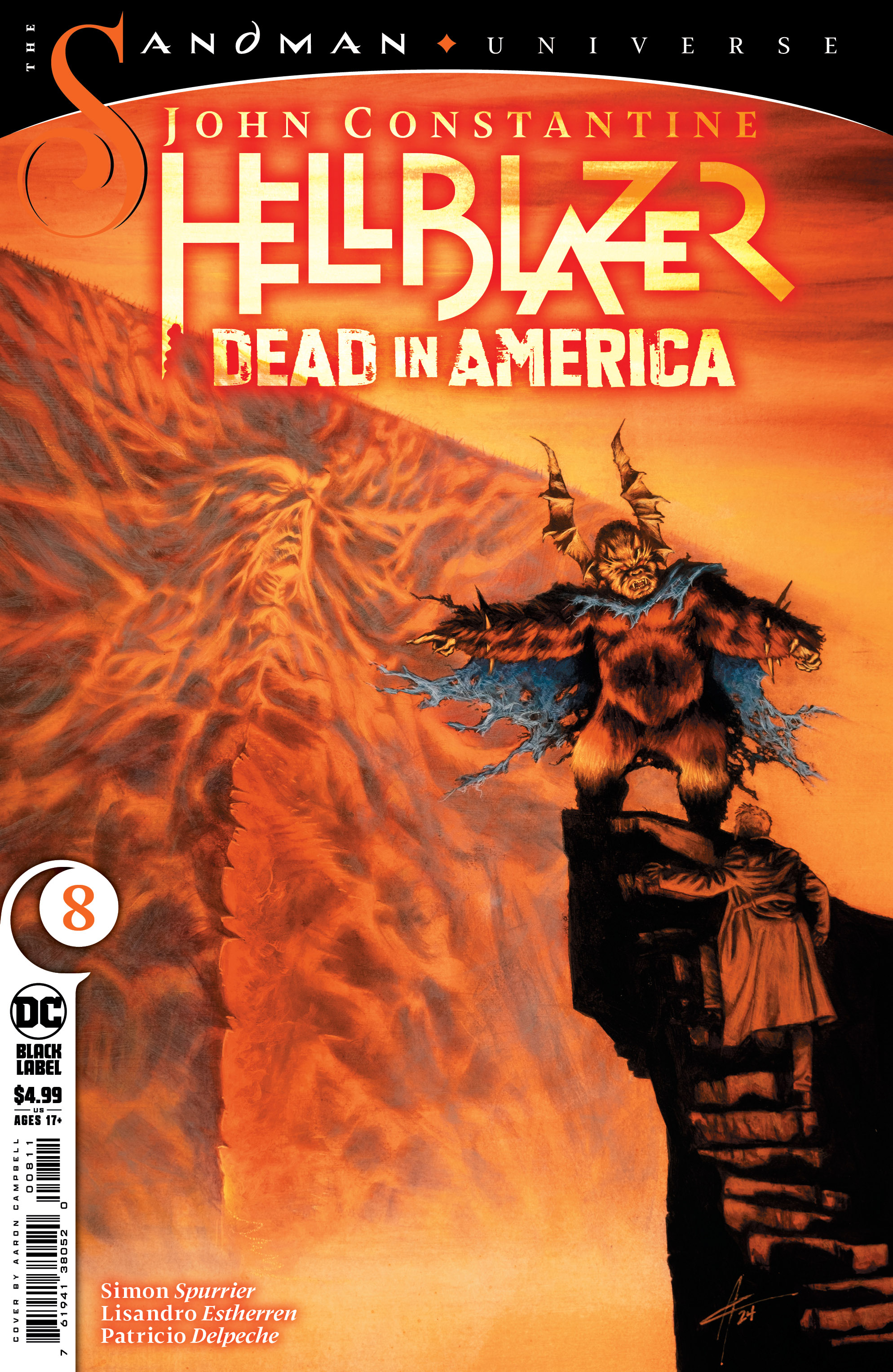 John Constantine, Hellblazer Dead in America #8 (Of 11) Cover A Aaron Campbell (Mature)