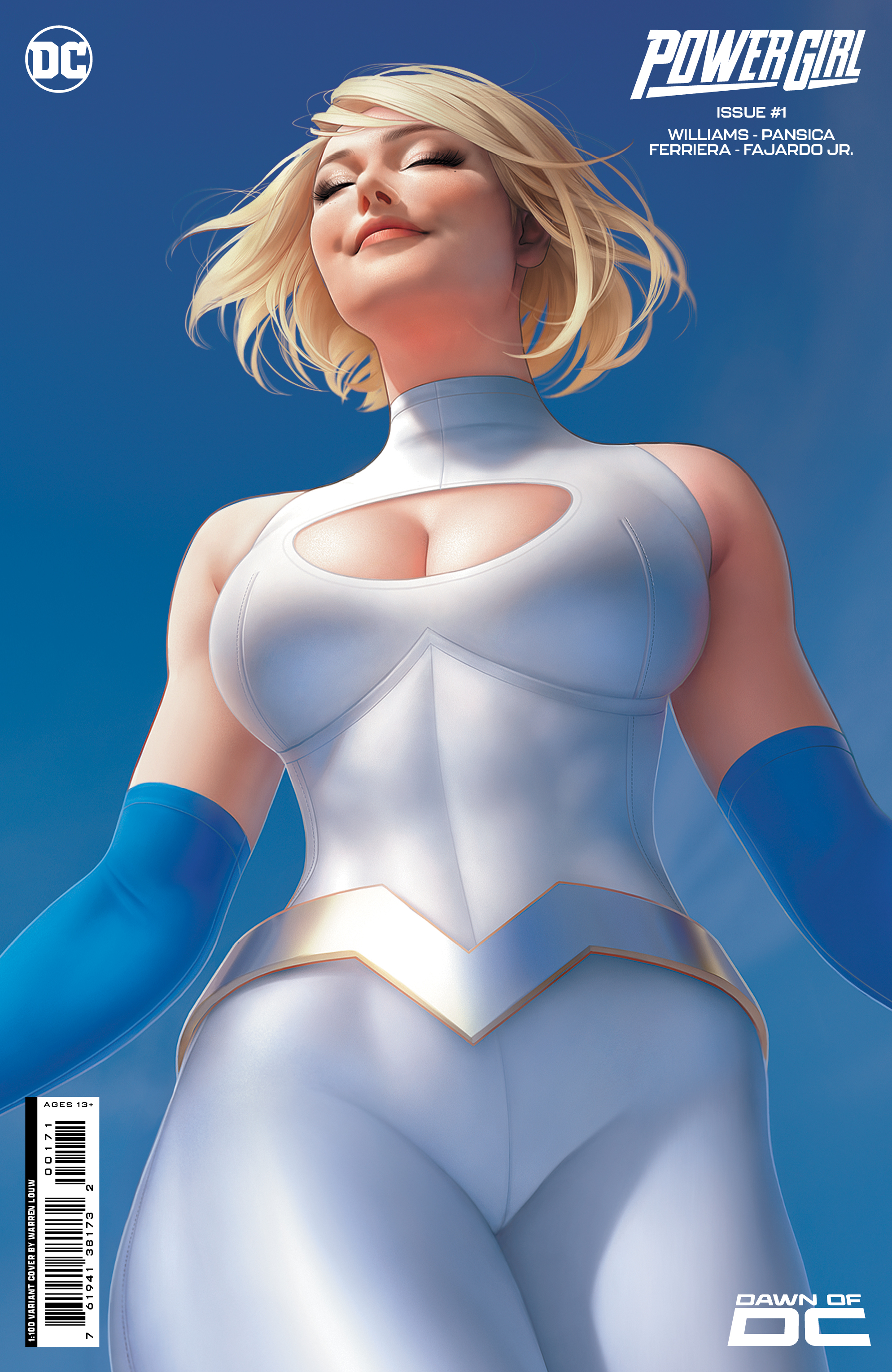 Power Girl #1 Cover H 1 for 100 Incentive Warren Louw Card Stock Variant