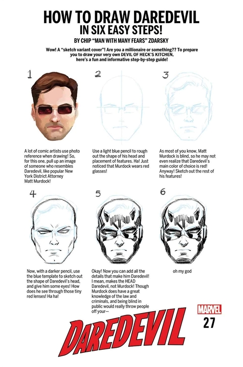 Daredevil #27 Zdarsky How To Draw Variant (2016)