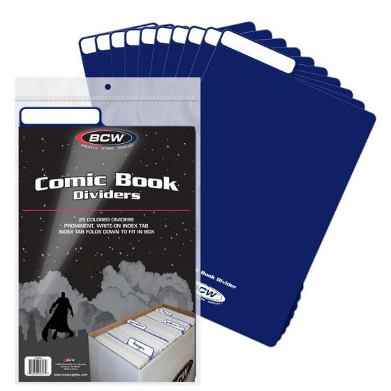 BCW Comic Book Dividers - Blue (Pack of 25)