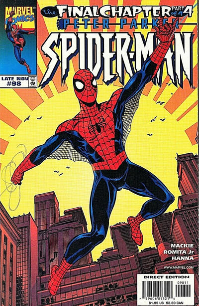 Spider-Man #98 [Direct Edition - 50/50 - Yellow Outer Cover]-Fine (5.5 – 7)