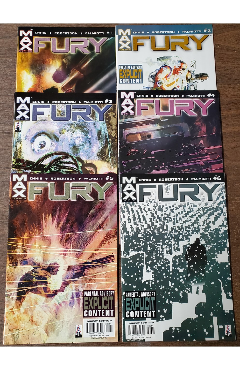Fury #1-6 (Marvel 2001) Set