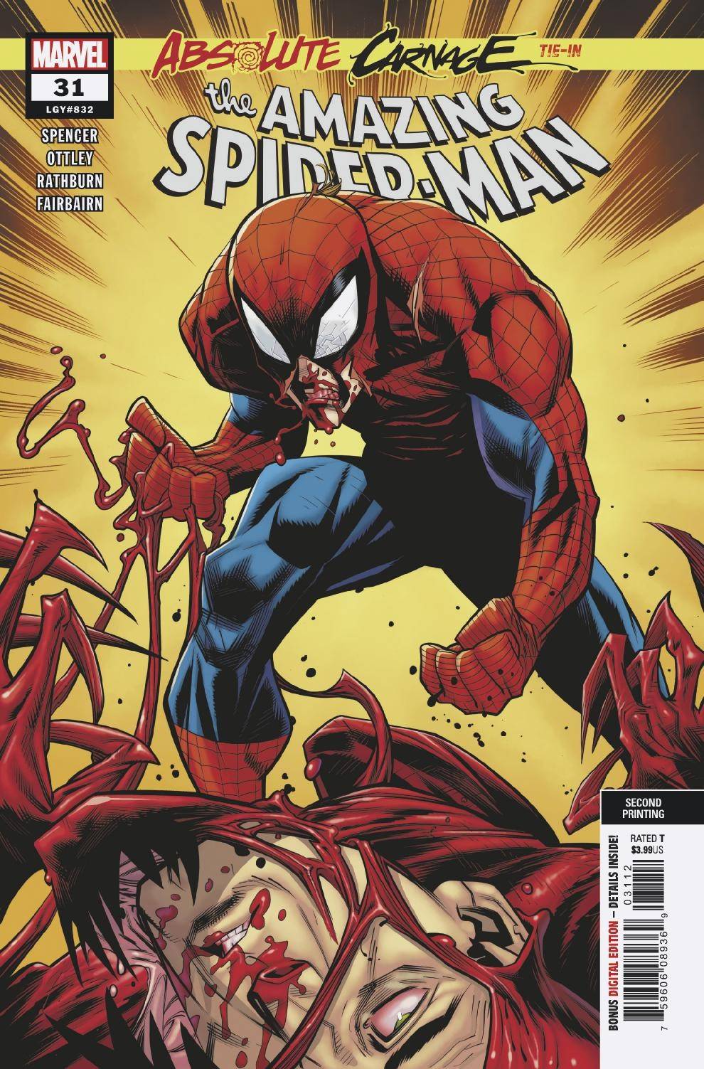 Amazing Spider-Man #31 2nd Printing Ottley Variant Ac (2018)