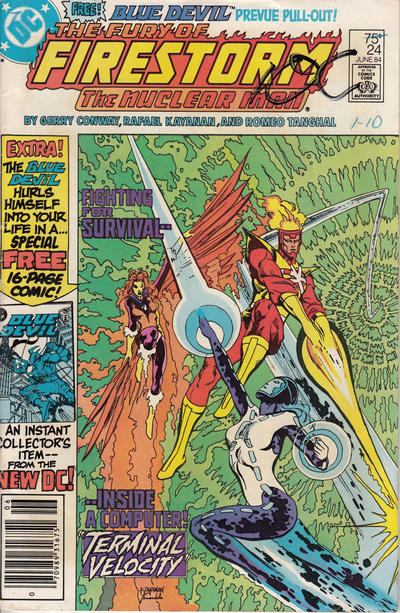 The Fury of Firestorm #24 [Newsstand]-Very Good (3.5 – 5) 1st Appearance of Blue Devil