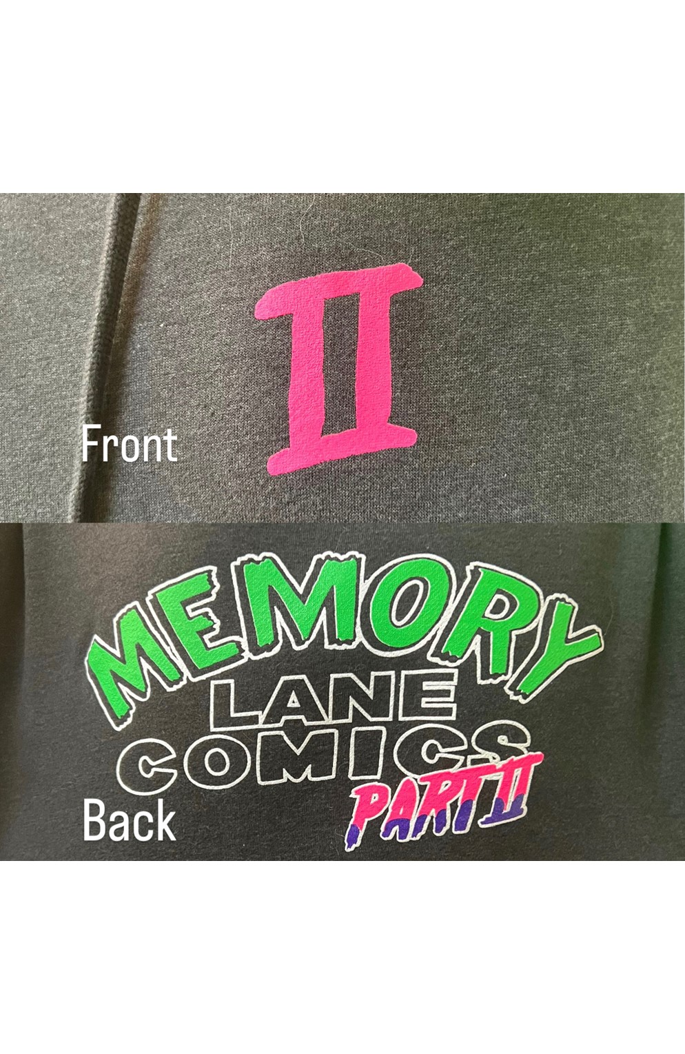 Memory Lane Part II Hoodie Black Size XL