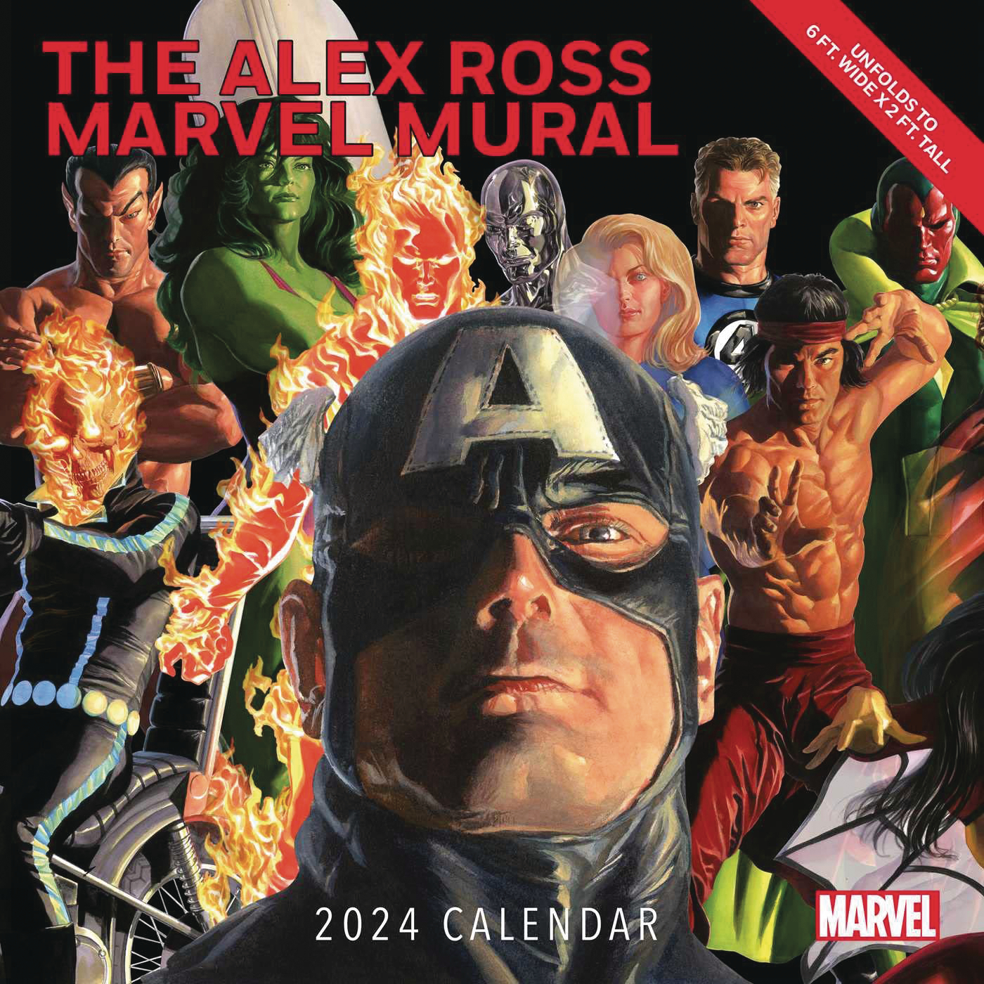 Buy Alex Ross Marvel Mural 2024 Oversized Wall Calendar Downtown