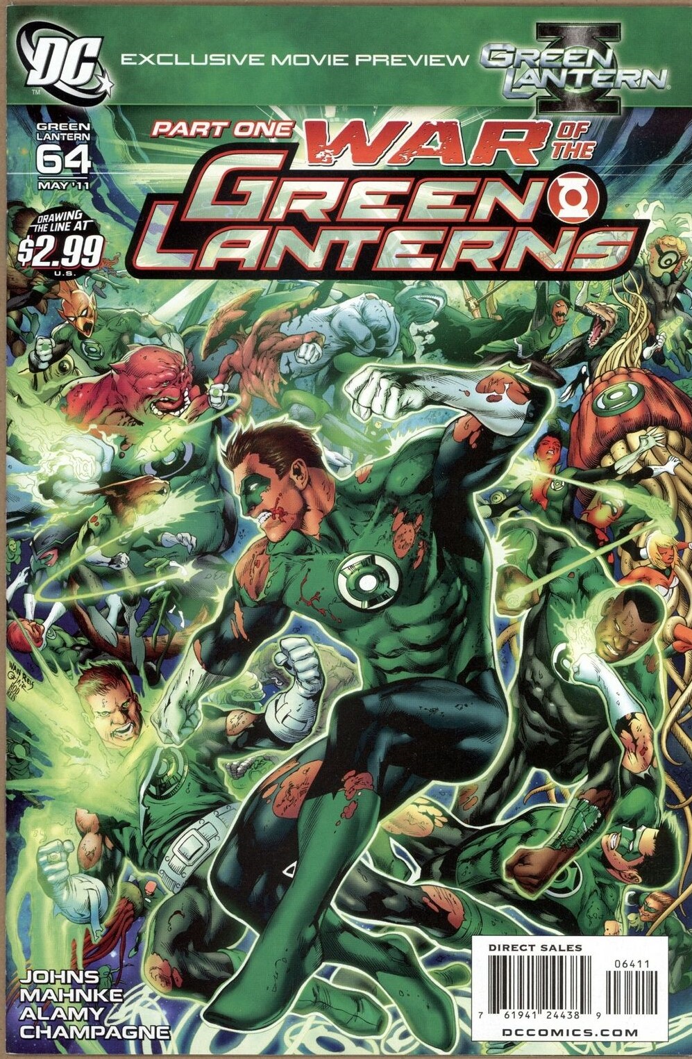 Green Lantern #64 (War of the Green Lanterns) (2005	)