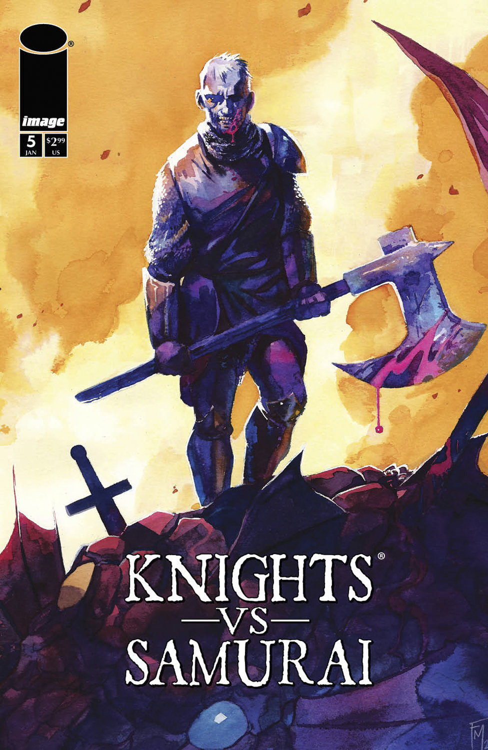 Knights Vs Samurai #5 Cover B Fede Mele Variant