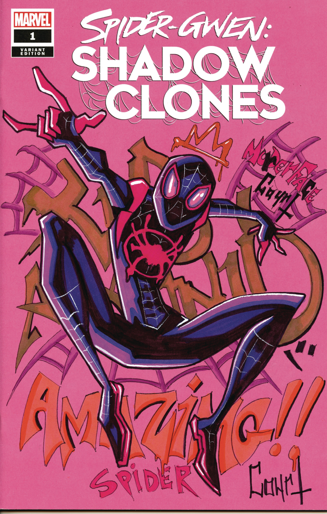 Dynamic Forces Spider-Gwen Shadow Clones #1 Blank Variant Morales Sketch