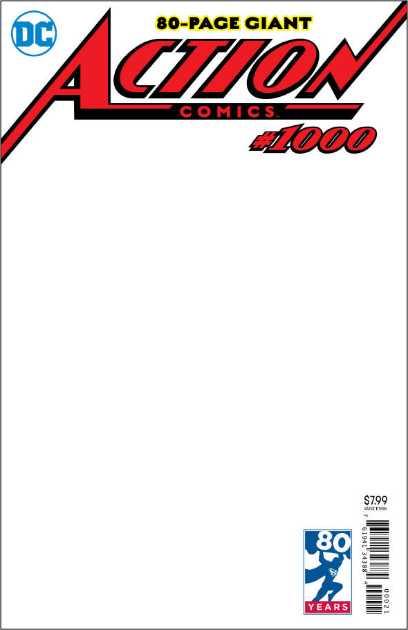 Action Comics #1000 Blank Variant Edition (1938)
