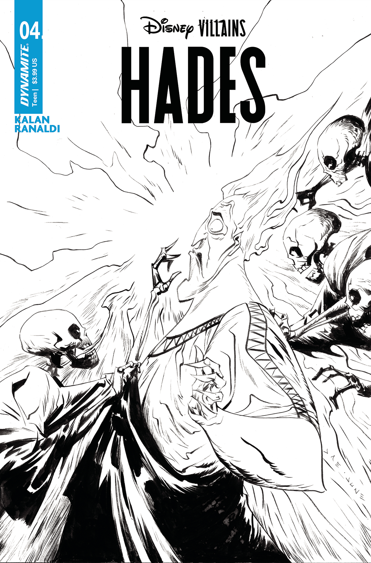 Disney Villains Hades #4 Cover F 1 for 10 Incentive Lee Line Art