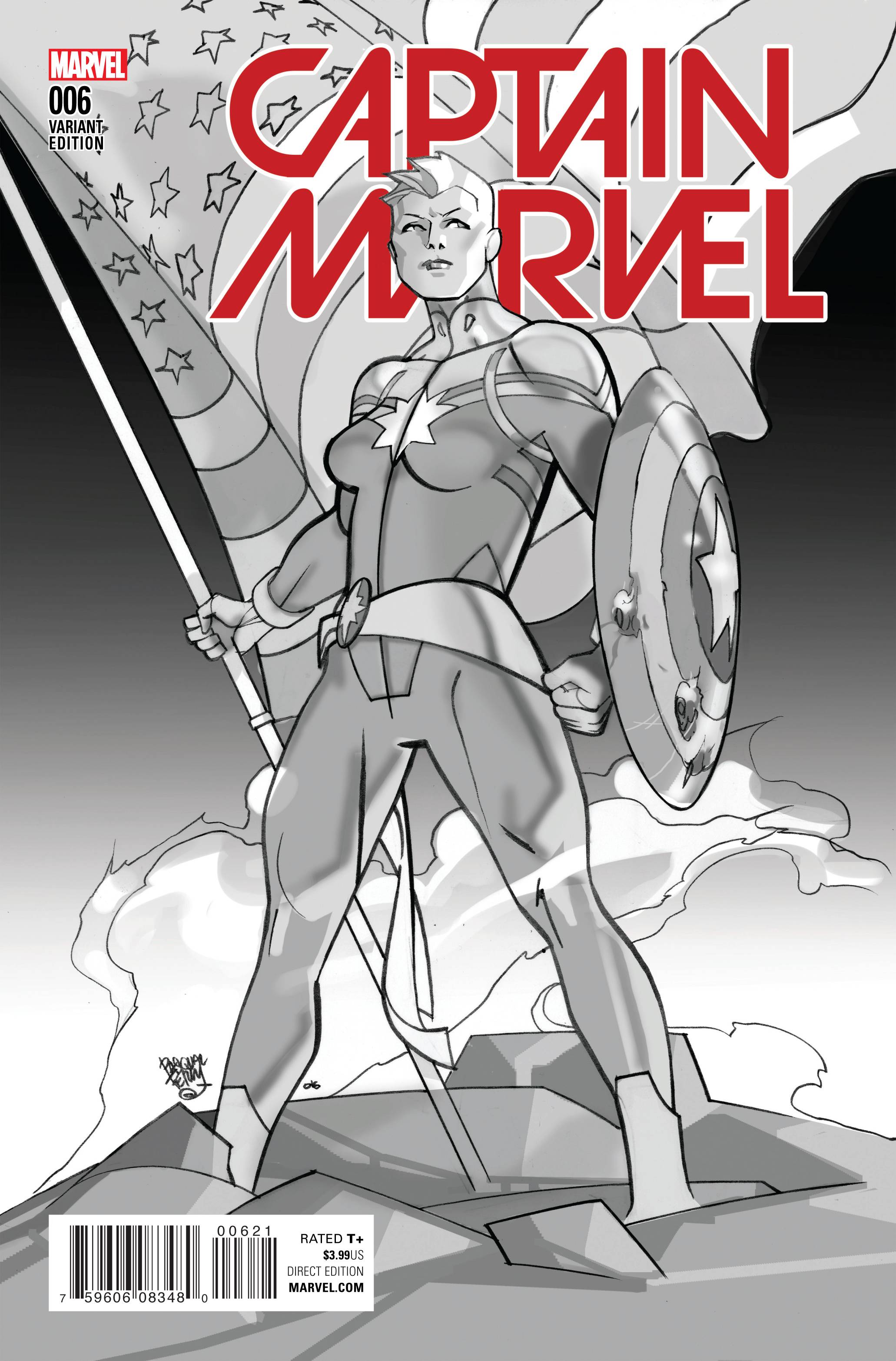 Captain Marvel #6 (Ferry Cw Reenactment Variant) (2016)