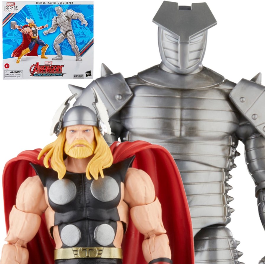 Avengers 60th Anniversary Marvel Legends Thor/Destroyer 6in Action Figure 2-Pack