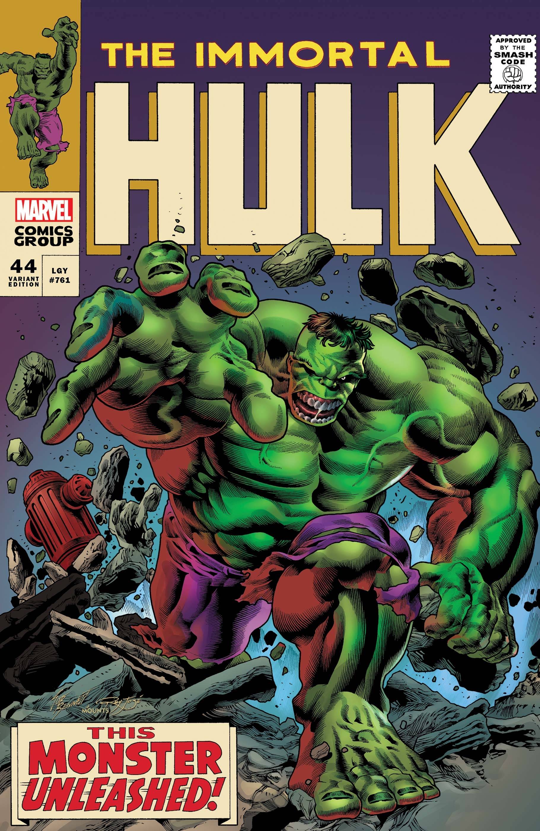 Immortal Hulk #44 Bennett Homage Variant (2018)
