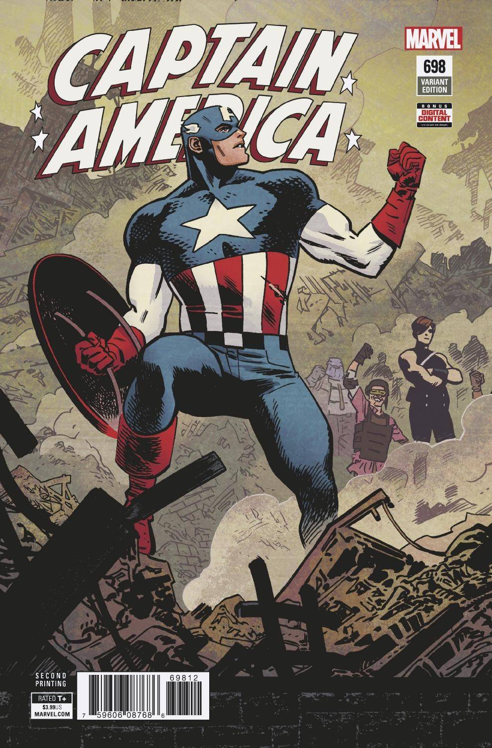 Captain America #698 2nd Printing Samnee Variant Leg (2018)