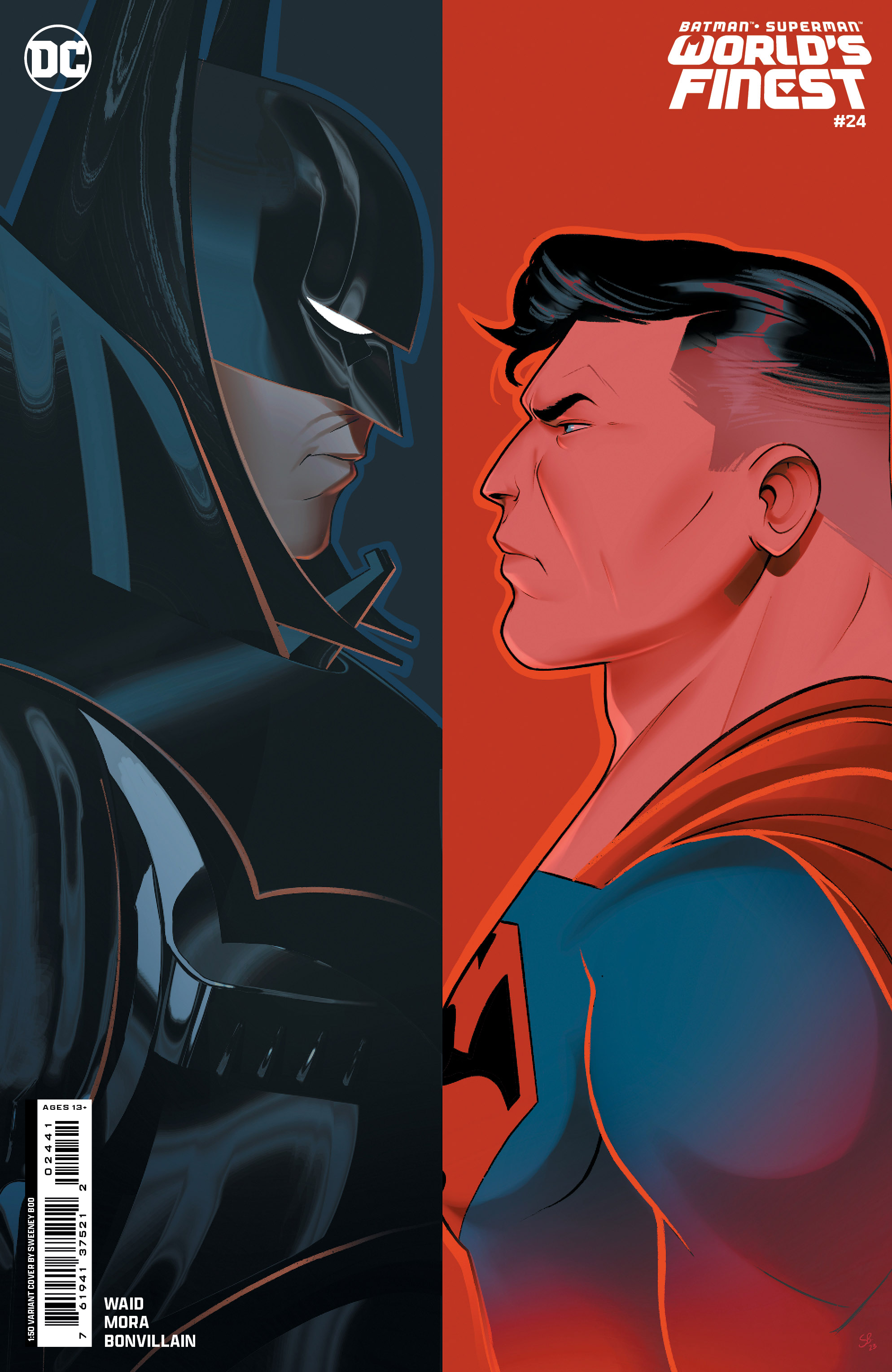 Batman Superman World's Finest #24 Cover D 1 for 50 Incentive Sweeney Boo Card Stock Variant