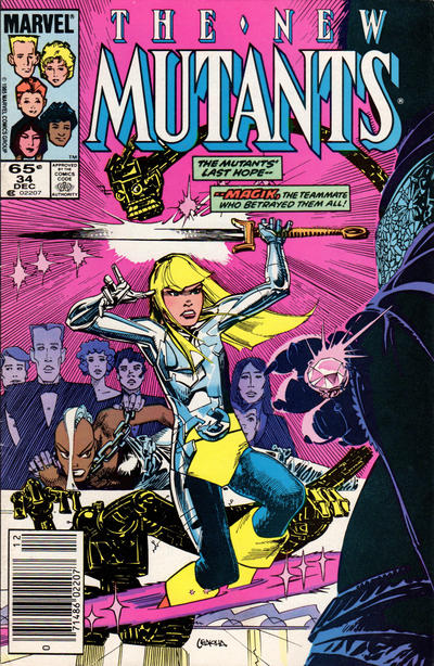 The New Mutants #34 [Newsstand]-Fine (5.5 – 7)