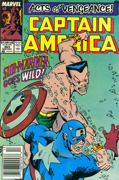 Captain America #365 [Newsstand]-Fine (5.5 – 7)