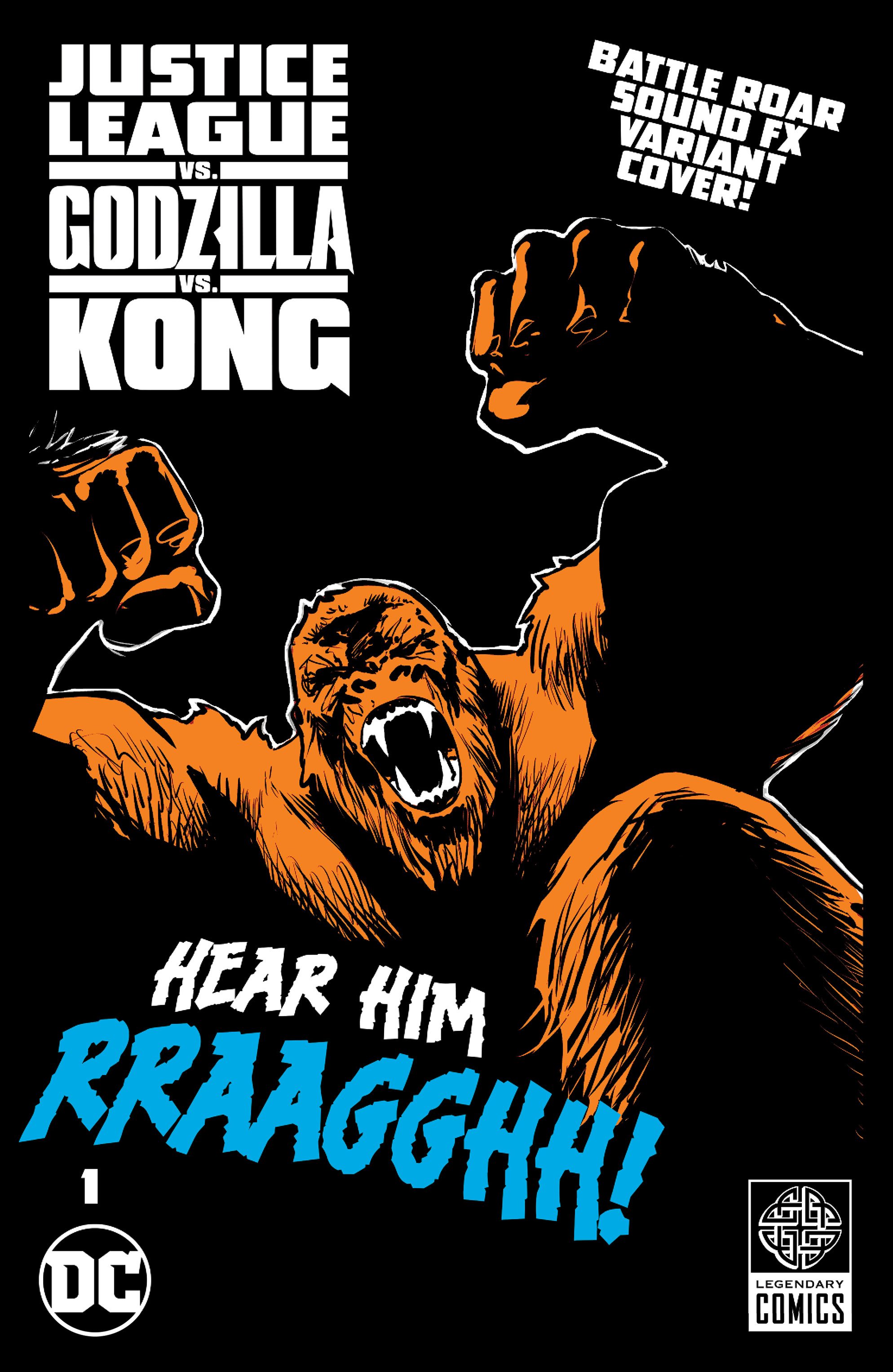 Justice League Vs Godzilla Vs Kong #1 Cover G Christian Duce Kong Roar Sound Fx Gatefold Vari (Of 6)
