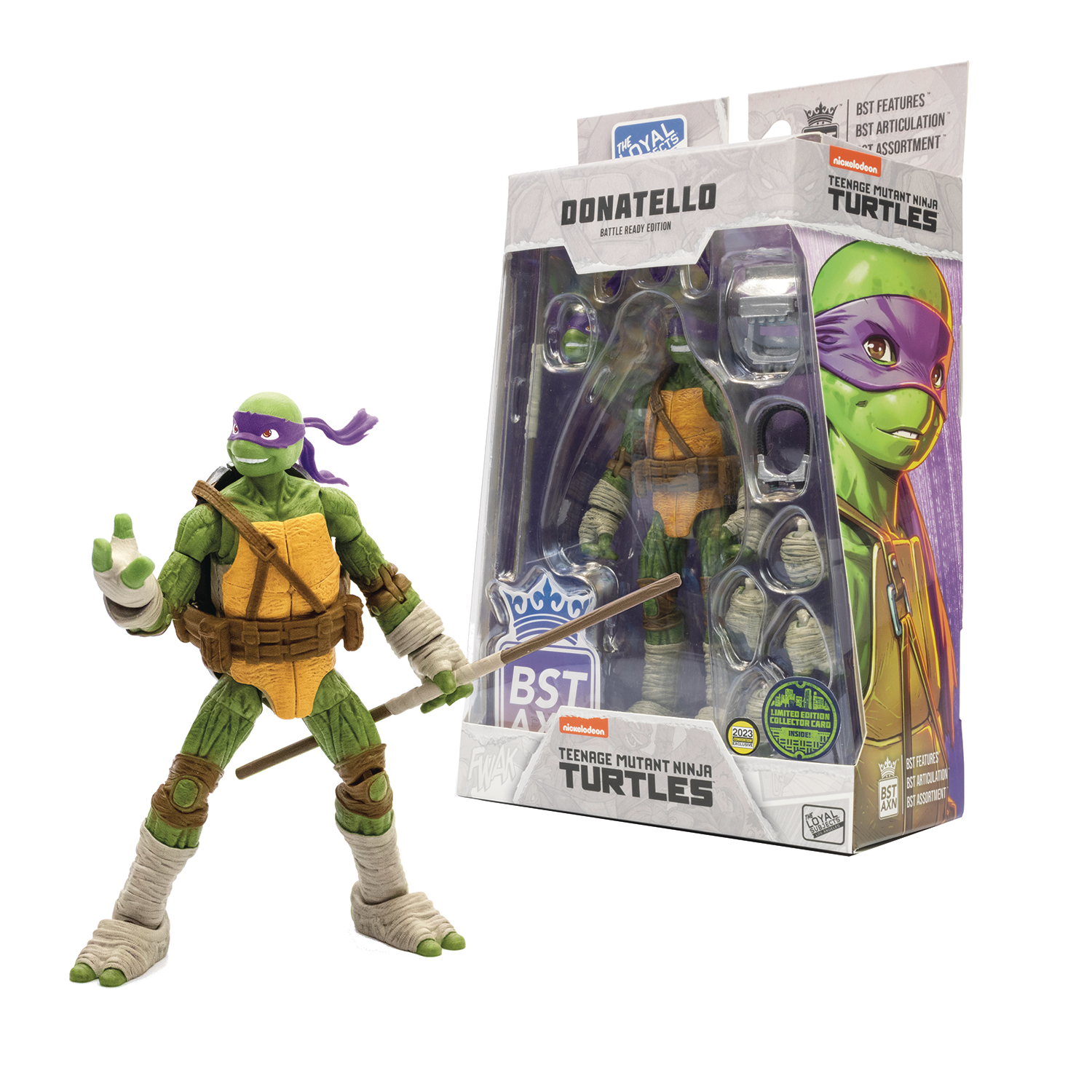 San Diego ComicCon 2023 Teenage Mutant Ninja Turtles Bst Axn Donatello Comic 5-Inch Action Figure