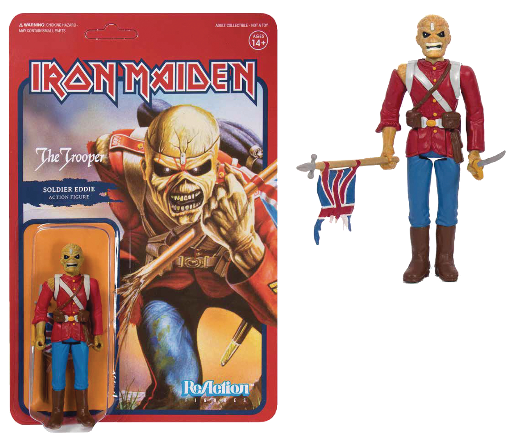 Kostume pålægge klokke Buy Iron Maiden Trooper Soldier Eddie Reaction Figure | Geek Geek Nerd Nerd