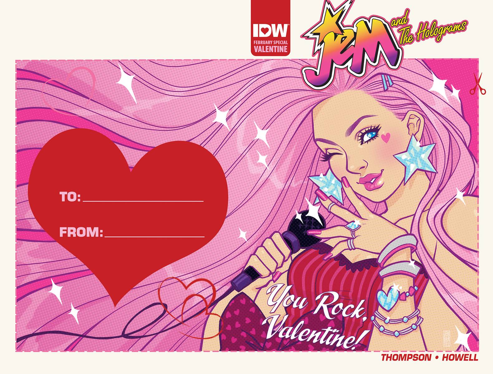 Jem & The Holograms Valentines Day Special 2016 #1 Valentines Day Card Variant