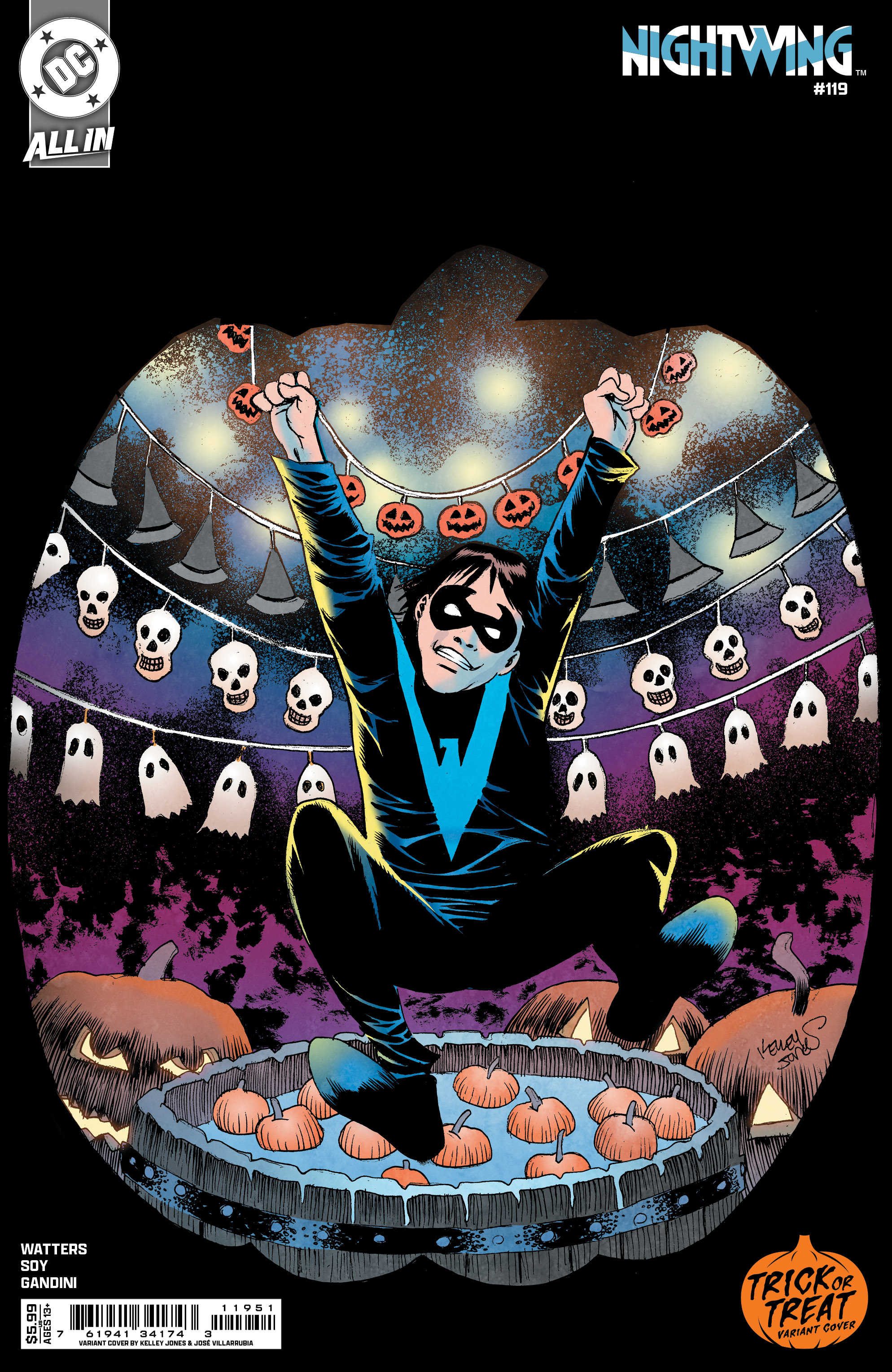 Nightwing #119 Cover D Kelley Jones Trick Or Treat Card Stock Variant